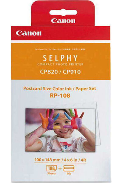 Canon RP-108 Φωτογραφικό Χαρτί Selphy CP Τριχρωματικό A6 (10x15) 260γρ/τμ για...