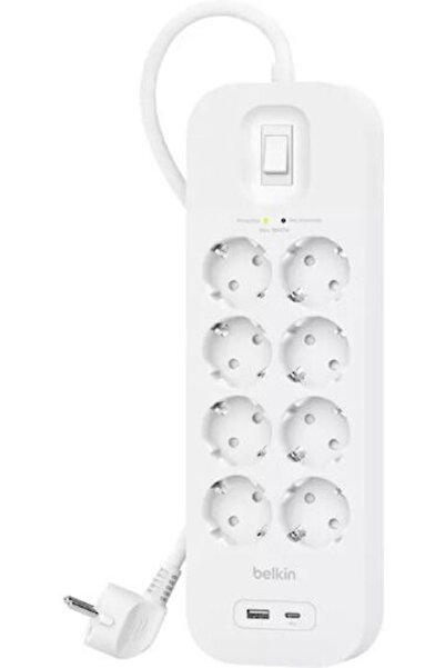 Belkin Πολύπριζο 8 θέσεων με καλώδιο 2μ Κωδικός: SRB003VF2M-V2