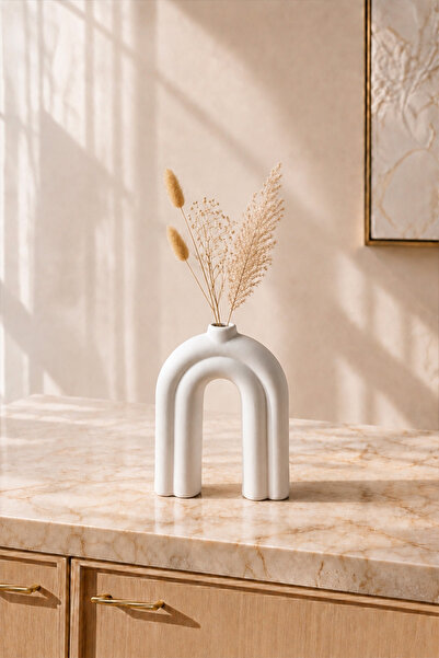 KHAKMA Vază decorativă cu arc – Vază decorativă modernă, lucrată manual |   P...