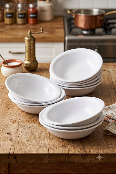 BİODATA 6 Pieces Unbreakable Melamine Deep Bowl Serving and Dining Bowl Heigh...