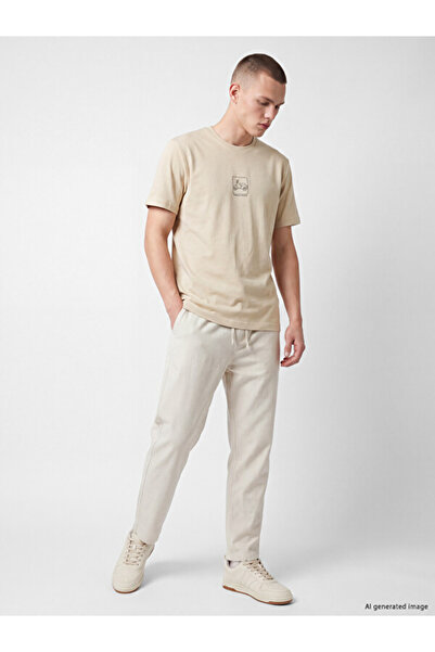 LC Waikiki Quality Pieces from Çelebi Store Relaxed Fit Linen-Look Men's Trou...