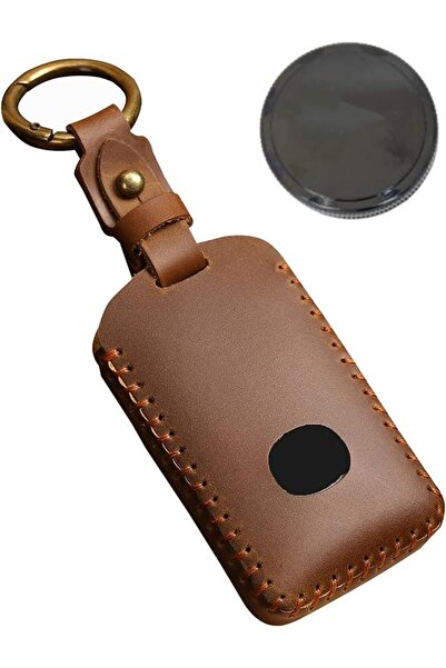 Oshima Tsubaki Key Fob Cover, Car Leather Key Case Cover, Key Fob Case with M...
