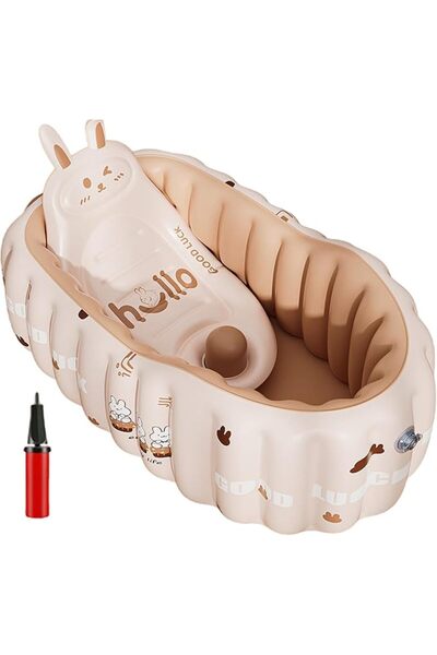 Generic Portable Infant Bath Foldable Shower Accessories Pump | Inflatable Tr...
