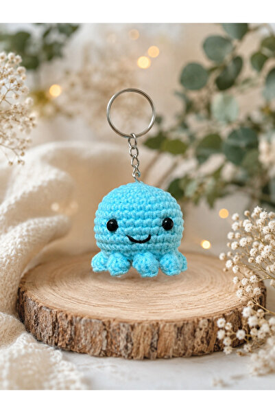 Genel Markalar Amigurumi el örgüsü ahtapot anahtarlık çanta süsü aksesuar 5 cm