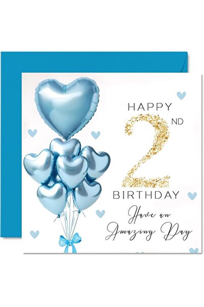 Stuff4 95th Birthday Cards for Men - Blue Glitter Balloons - Happy Birthday C...