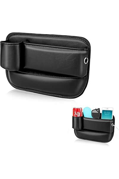 GENERAL Car Seat Gap Filler Organizer with Cup Holder - Premium Leather - Uni...
