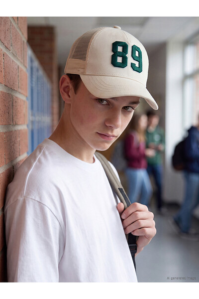 LC Waikiki Trendlucky Boys' Cap with Letter Embroidery on the Back