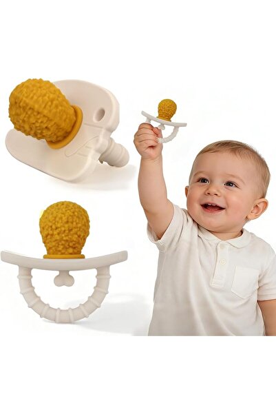 chuyaqisi Chuya Fried Chicken Leg Baby Teething Toy, 2 Pack Silicone Baby Pac...
