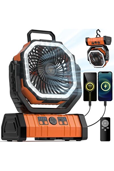 Morvena Picks Ventilator de camping – Ventilator cu baterie reîncărcabilă de ...