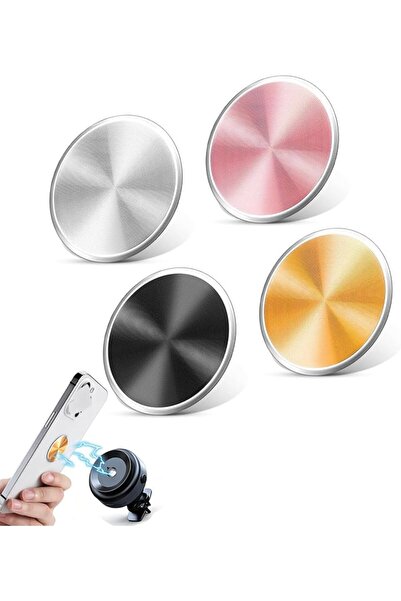 Generic 4 Pack Self-Adhesive Metal Discs for Magnetic Car Phone Holder, Repla...