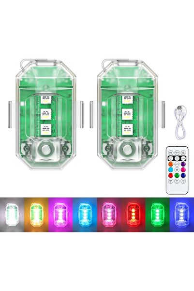 SWIUKPHE Wireless Car LED Lights with Remote Control, LED Anti-Collision Warn...