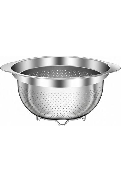 ANGJU Stainless Steel Colander for Kitchen, Stainless Steel Strainer, Pasta S...