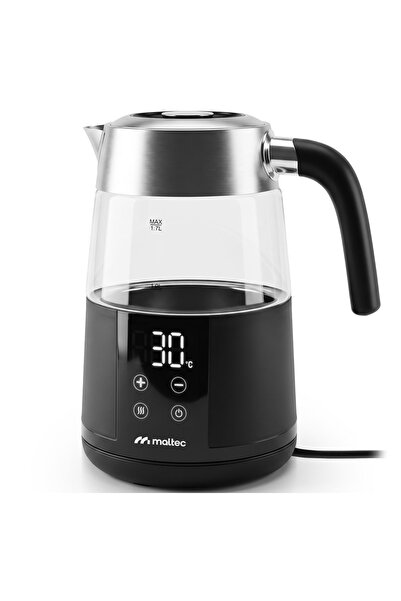 MalTec Fierbător electric de sticlă 1.7L 2200W cu control temperatură