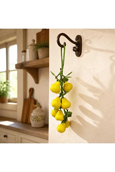 decotoys Decorative pears on rope 2/set