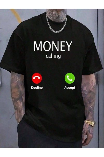 29CUN قميص Money Calling Decline Accept من القطن بنسبة 100%، قميص نسائي ورجال...