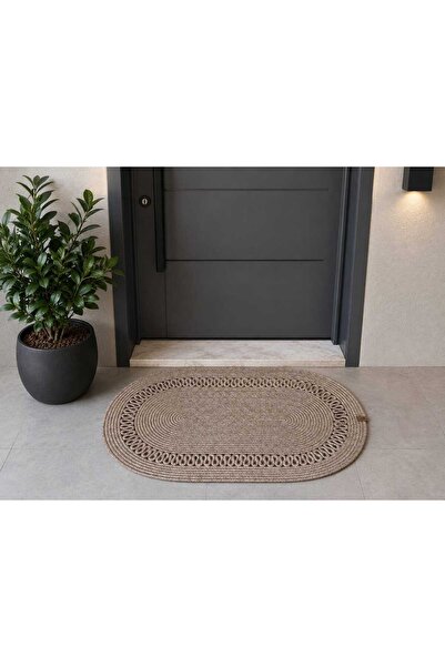 MTG JÜT TASARIM Patterned Jute Cord Rope Door Mat Bathroom Hallway Entrance C...