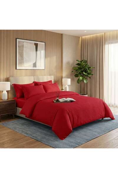 TextiLici Polycotton damask Duvet Cover Set , TextiLici®, 6 pieces, Stretchy ...