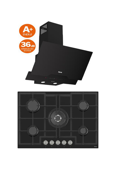 Ferre MEGA PLUS SERİSİ 2'Lİ CAM ANKASTRE SET OCAK / DAVLUMBAZ ( ED035-D063SA )