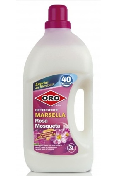 ORO Laundry Detergent, 3 Liters, For Automatic Machines, Marsella - Rose Mosquee