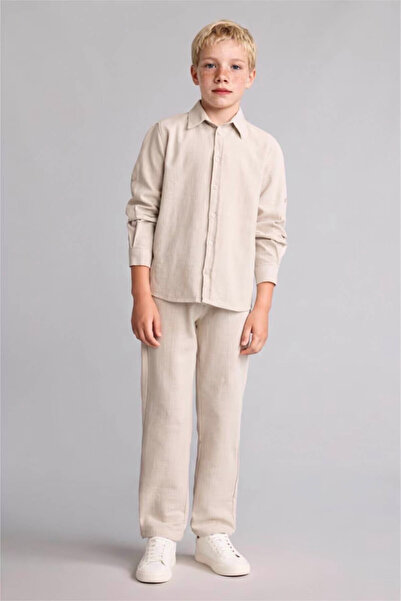 DeFacto Regular Fit Beige Boys' Trousers H4584A8/Bg776