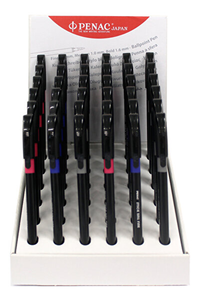 PENAC Дисплей Pixuri Stick Ball, Гумен захват, 0.7 мм, 36 бр./дисплей - Разно...