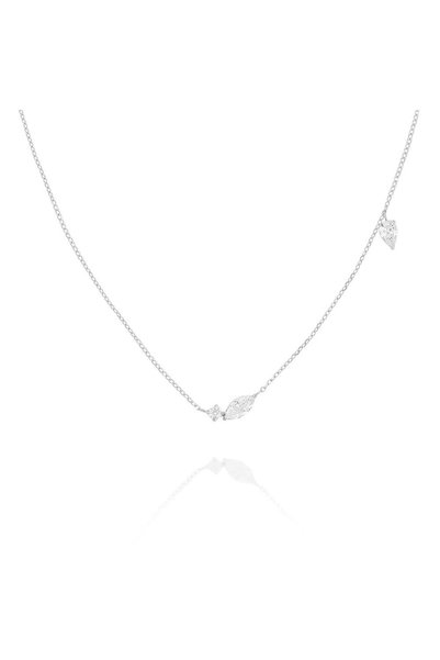 Rosefield JNMSS.J1327Gümüş Renk Karışık Kristal Çelik Kolye