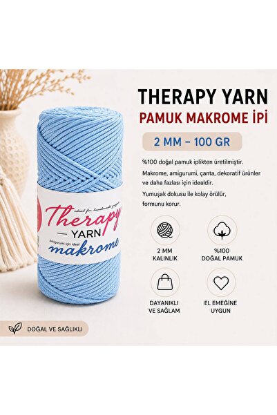 THERAPY YARN Pamuk Makrome Örgü İpi