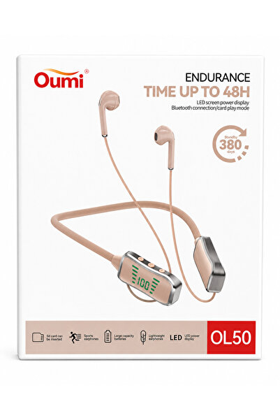 Generic Brand OUMI OL50 Bluetooth Neckband Earphones with LED Digital Power D...