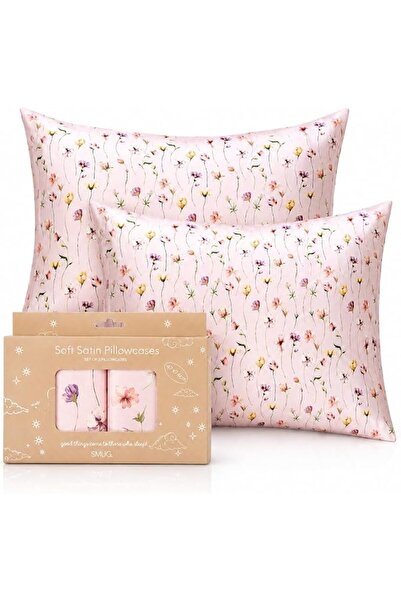 Smug Satin Pillowcases 2 Pack | Luxury Satin Pillowcases | Silky, Cooling Cov...