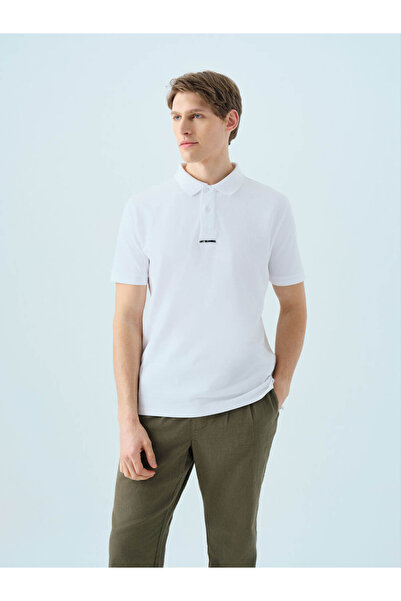 Loft Regular Fit Beyaz Erkek Polo Yaka T-shirt Lf2036745