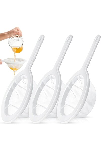 bolivia's Fine Mesh Strainer, 3 PCS Stainless Steel Sieve Set with Sturdy Lon...