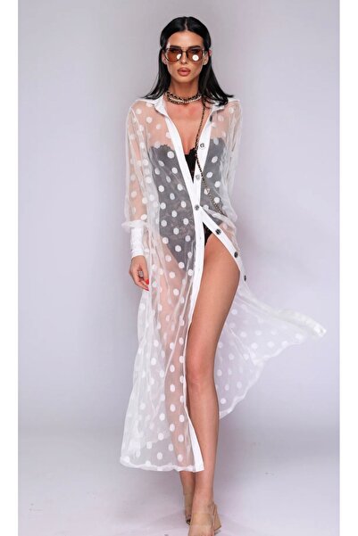 prettybrand polka dot beach cardigan