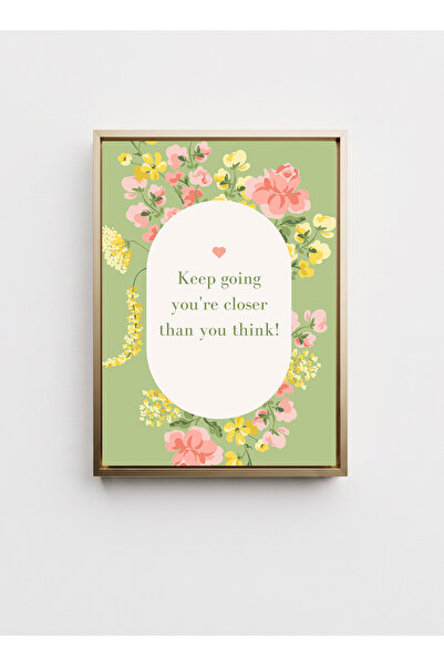 LOWHA Canvas Wall Art on Wood Frame with Gold Floating Frame Featuring the Mo...