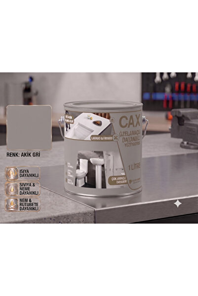 caxcolors CAX Dayanıklı Özel Yüzey Boyası 1 L - Su , Nem ve Isı Dayanımlı Fay...