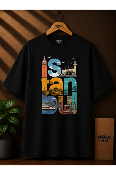 ANEMOS Wear Τυπογραφικό μπλουζάκι με στάμπα Unisex με σιλουέτα της Κωνσταντιν...