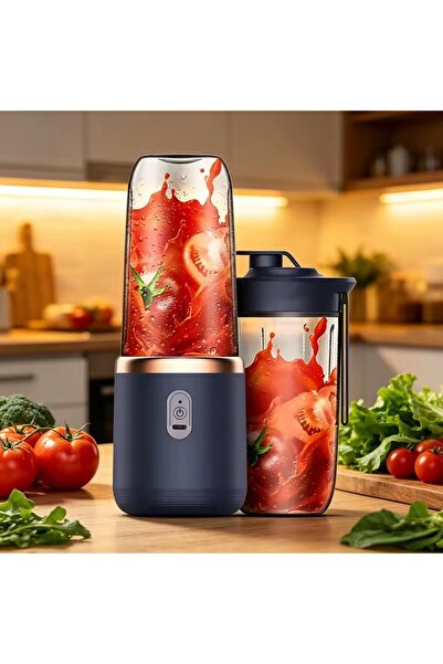 PlayFun Portable Mini USB Rechargeable Blender, 2 x 400ml, for Smoothies and ...