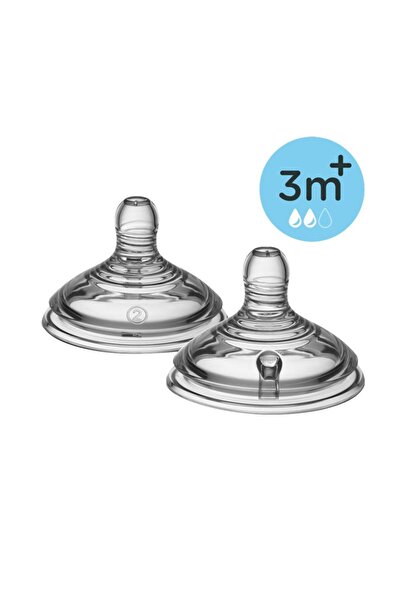 tommee tippee Θηλές Σιλικόνης Μεσαίας Ροής 3μ+ Tommee Tippee-Closer to Nature...