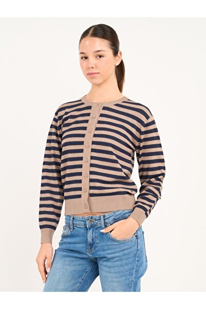 Lee Cooper - Pulover dama cu nasturi si dungi