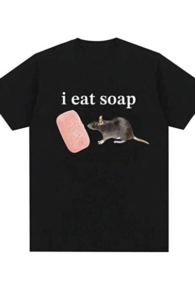 4CR I Eat Soap Rate Funny Meme T-Shirt Womens Fashion Retro Oneck Short Sleev...