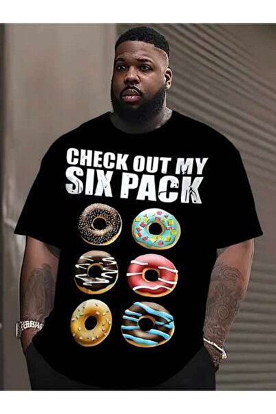23ERVA 1pc Womens Funny Donut Six Pack TshirtCotton 180gsm.Printed Tee.Unisex...