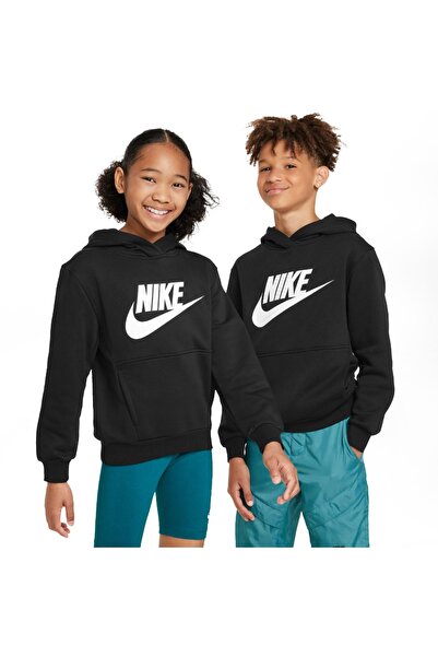 Nike K NSW CLUB FLC HDY HBR FD2988-010 Μαύρο