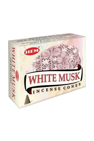 Hem Set 5 x Conuri Parfumate, Musk Alb