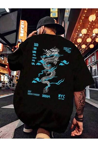 23ERVA 1pc Womens Dragon Graphic Streetwear TshirtCotton 180gsm.Printed Tee.U...