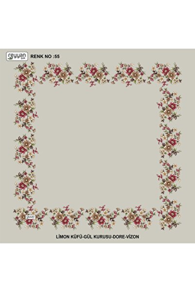 REYYAN Covoraș plat cu flori, în pungă, pentru broderie, 90 de bucăți, covora...
