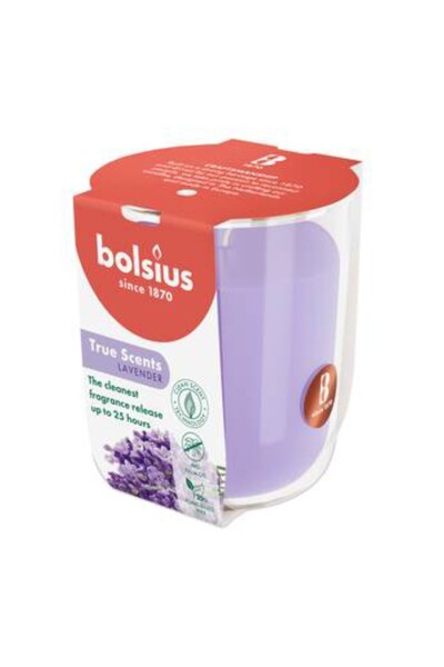 Bolsius Set 3 x Lumanare Parfumata in Pahar, Lavanda, Bolsius, 80 x 73 mm