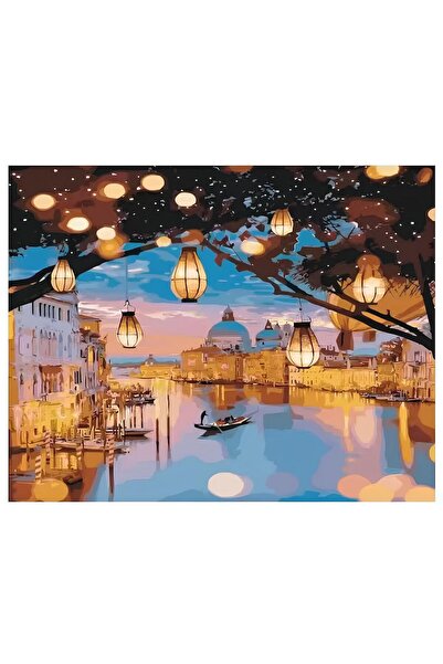 NEVERMORE Set pictura pe numere - panza pe rama lemn 40x50 cm, Venetia, NEVER...