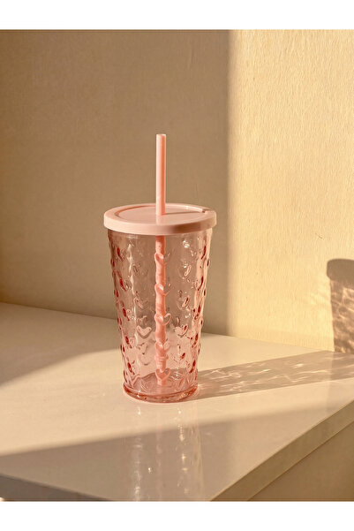 LC Waikiki Pahar de băuturi răcoritoare cu model, cu aspect de paie, 400 ml