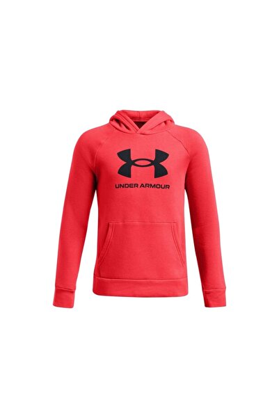 Under Armour RIVAL Φλις Φούτερ με Κουκούλα 1379791-713 Κόκκινο