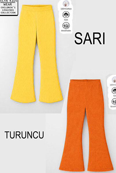 Belya Kids Wear Pamuğa Pamuk Fitilli Tam Kalıp 2 Li Ekonomik Paket 10 Kız Çoc...