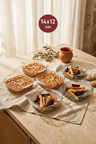 SELKA HOME 6'lı Bilbao Cam Fırın Kabı